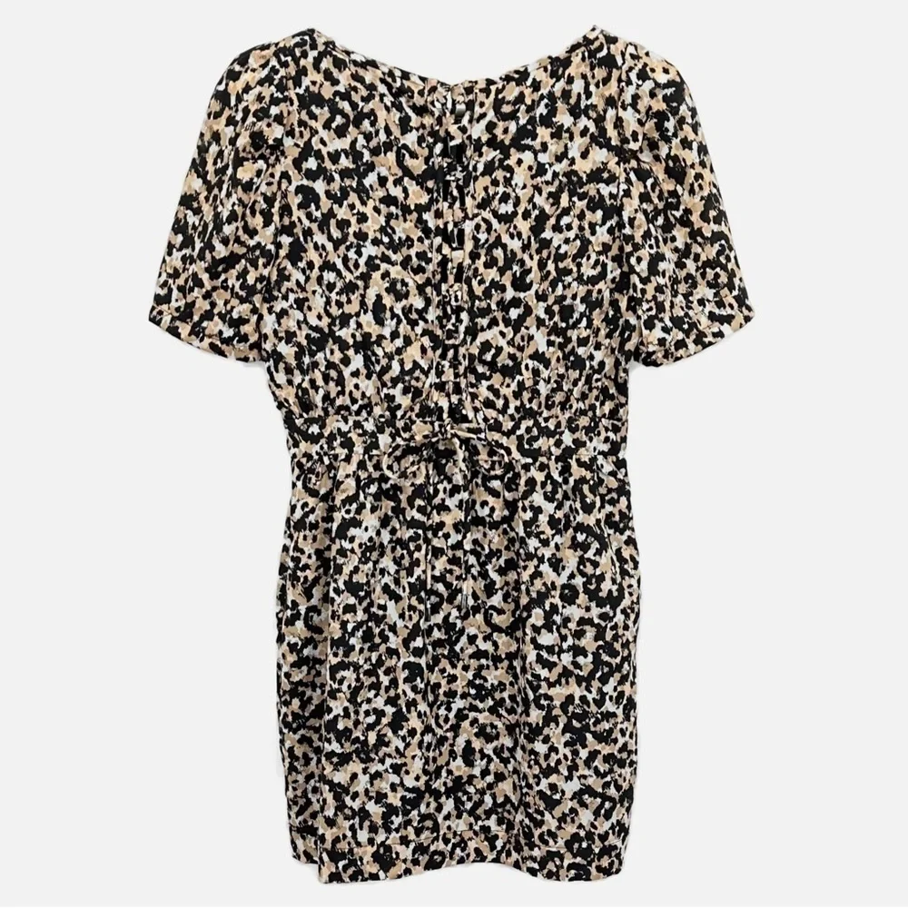 BCBGeneration Animal Print Size 8 Lace Up Back Mini Dress - Picture 4 of 16